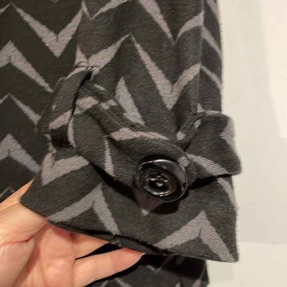 Vintage 90s chevron pattern swing jacket SZ 8 - Picture 7 of 7